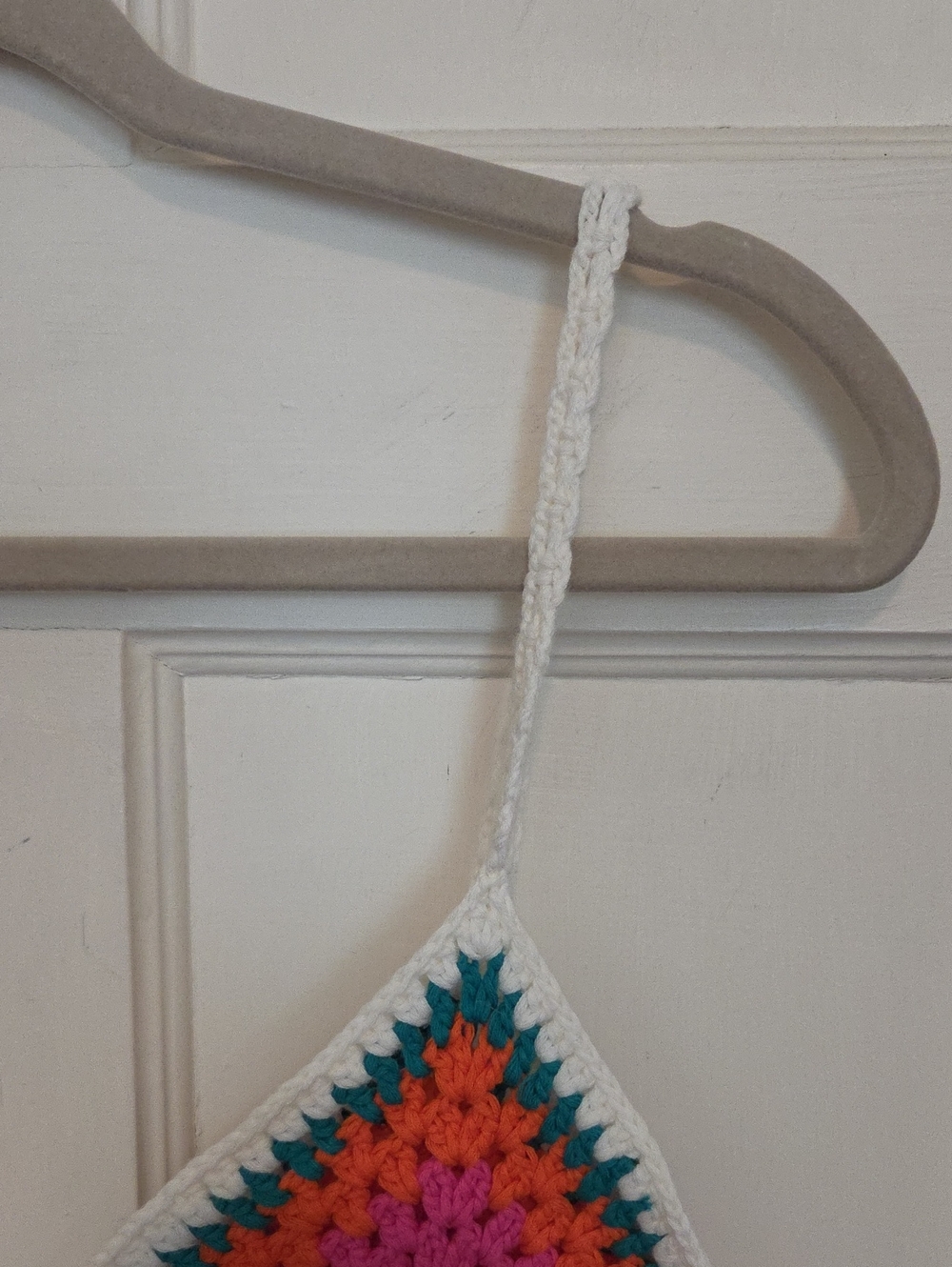 Self Contrast Dixie Crochet Camisole Knit Fringe Hem Top In Happy Colors SZ Med - Picture 15 of 16